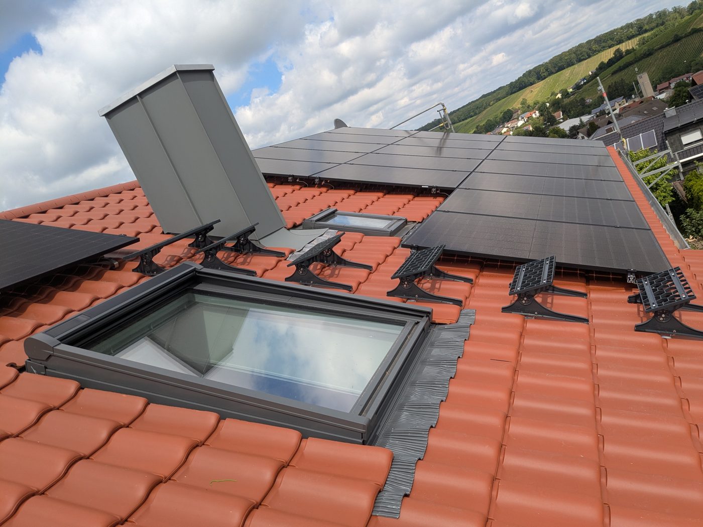 Photovoltaikanlage auf einem Ziegeldach
